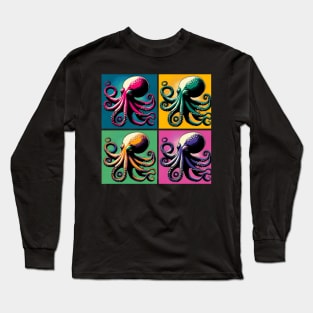 Pop Octopi Sponge Art - Cool Underwater Long Sleeve T-Shirt